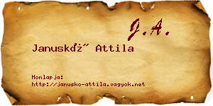 Januskó Attila névjegykártya