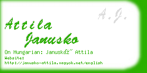 attila janusko business card